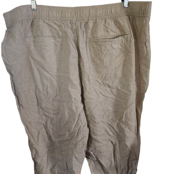 Old Navy Women's High-Waisted Cropped Linen-Blend Tapered Pants Plus Size 3X - Picture 4 of 7